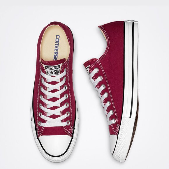 Converse Men's Chuck Taylor Maroon Low Top - Picture 3 of 4